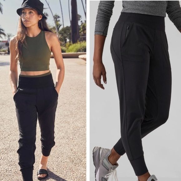 Athleta Pants - Athleta Venice Women's Black Hight Rise Jogger Pants with Pockets
